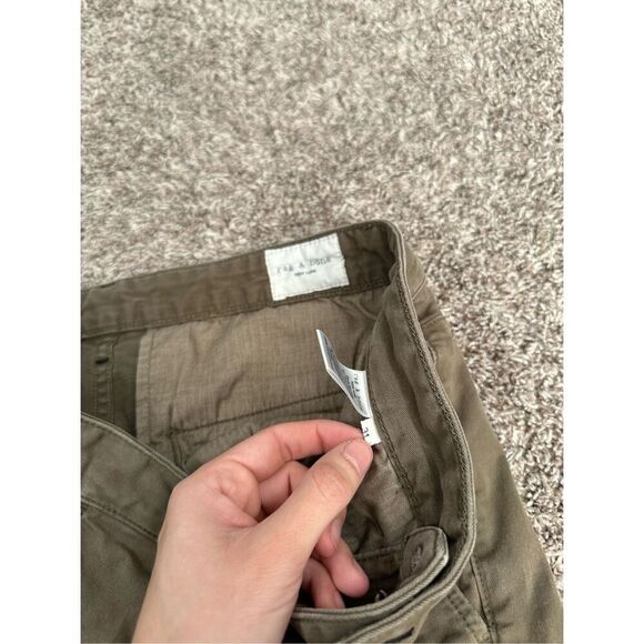 Rag & Bone Buckley Chino Pants Olive Green Ankle Straight Leg Cotton Utility 31 - Picture 16 of 16